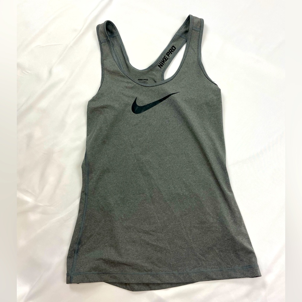 Gray Nike Pro Dri-Fit Tank Top